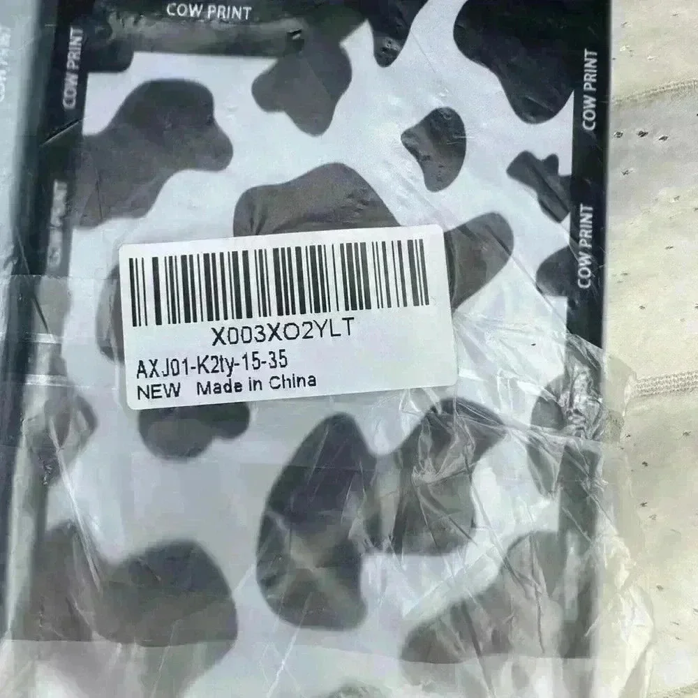 2 Pack Cases for Apple iPhone13,14,15-6.1inch, Blue,black,Cow Print Silicone NEW